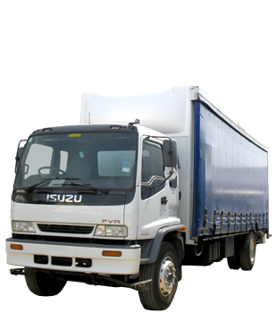 Spoiler Factory 7-3 Truck Wind Deflector on Isuzu Truck